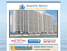 Tablet Screenshot of majestic-panama-city-beach.com